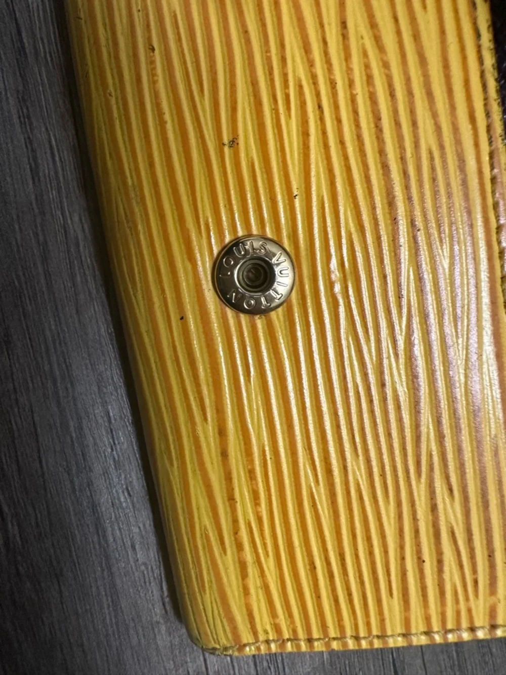 Louis Vuitton Yellow Epi wallet key holder